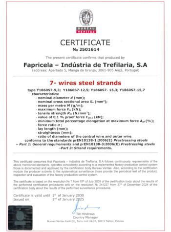 BUREAU VERITAS – 7 – Kiulised Terastrossid