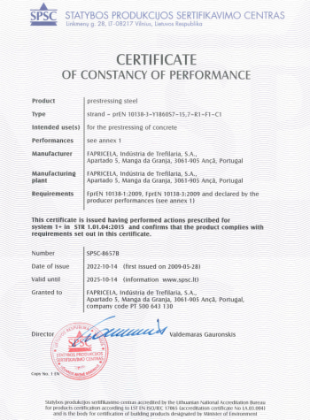 SPSC – Prestressing Steel – Strand 15.7