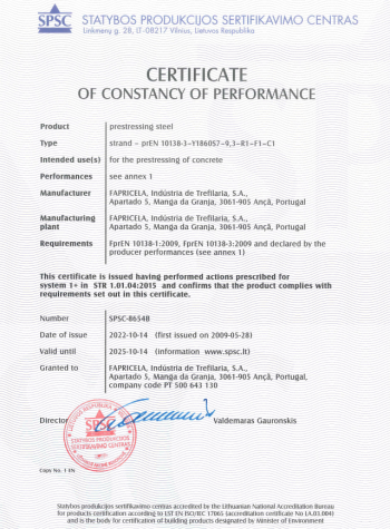 SPSC – Prestressing Steel – Strand 9.3