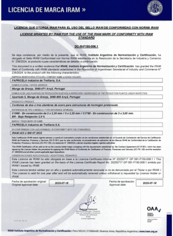 Iram / Inti – 2×2.25 – 3×2.25 – C – 1950 – 3×3 – C – 1750